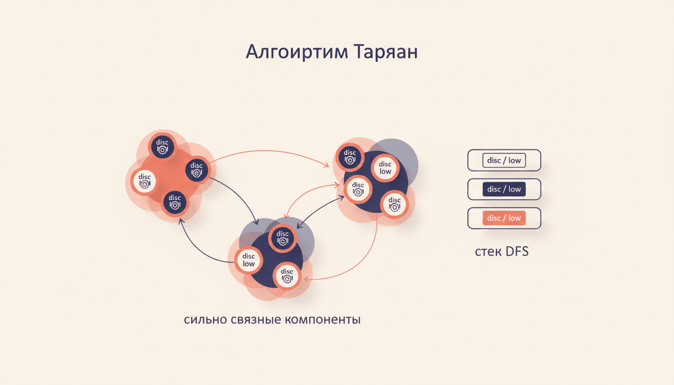 Алгоритм Тарьяна: поиск компонент связности орграфа