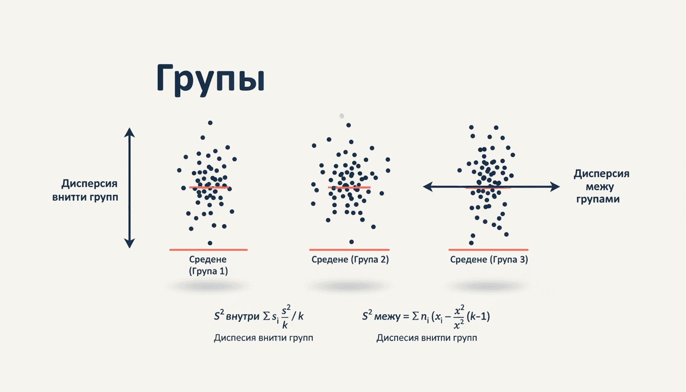 Как работает ANOVA однофакторный дисперсионный анализ