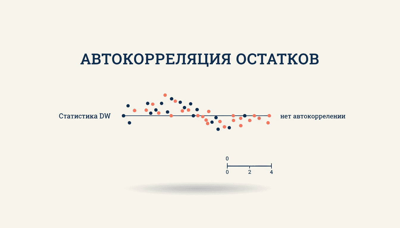 Тест Дарбина-Уотсона: автокорреляция остатков