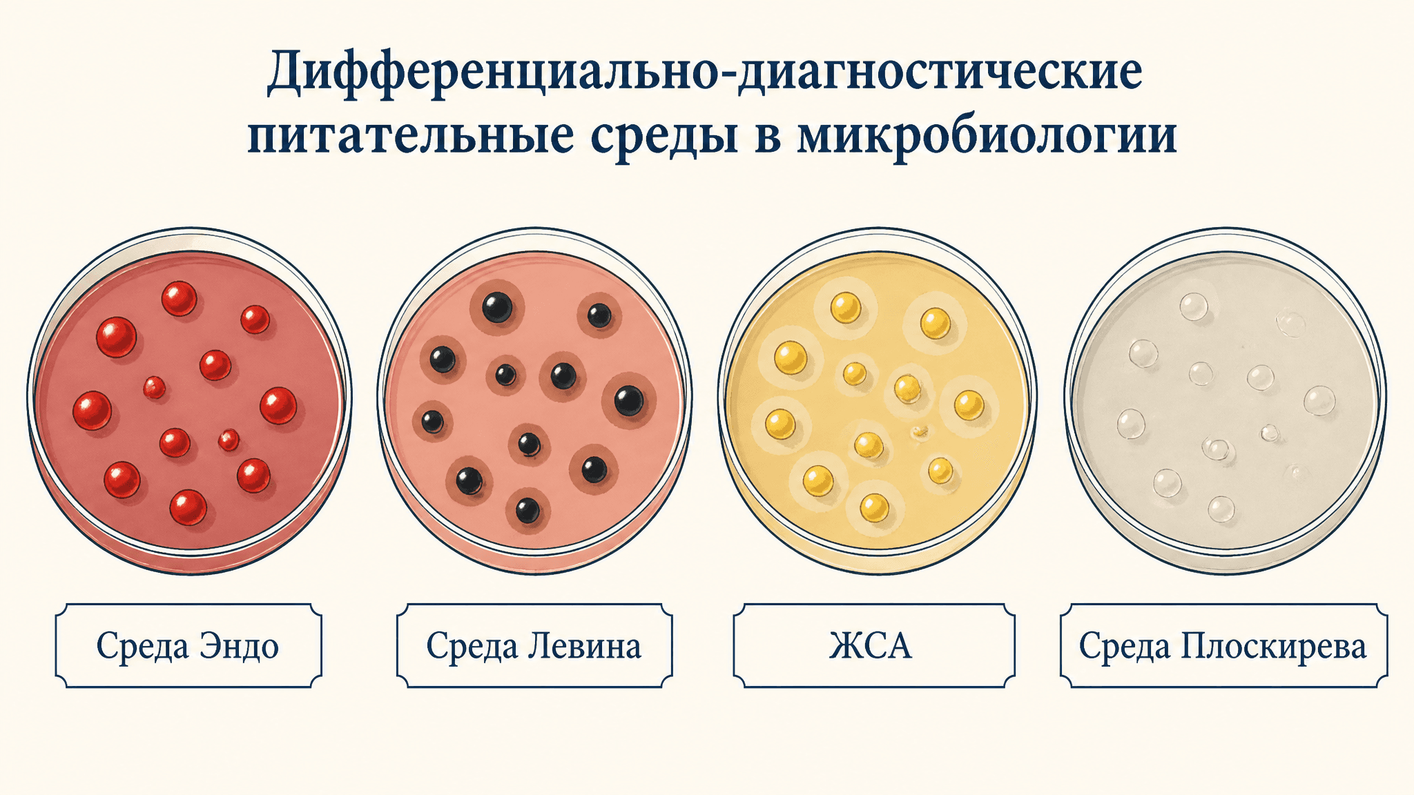 Дифференциально-диагностические среды: примеры и применение