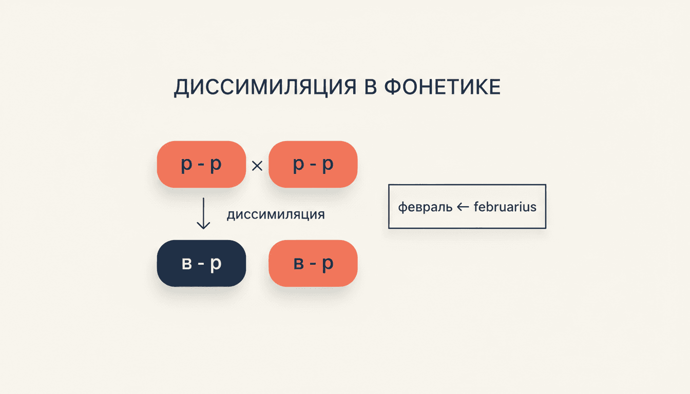 Диссимиляция в фонетике - что это и как её отличить