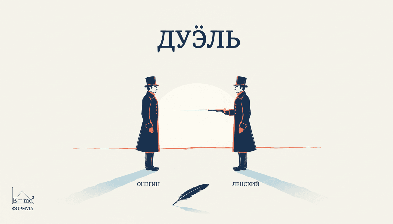 Дуэль Онегина и Ленского: за что и почему стрелялись