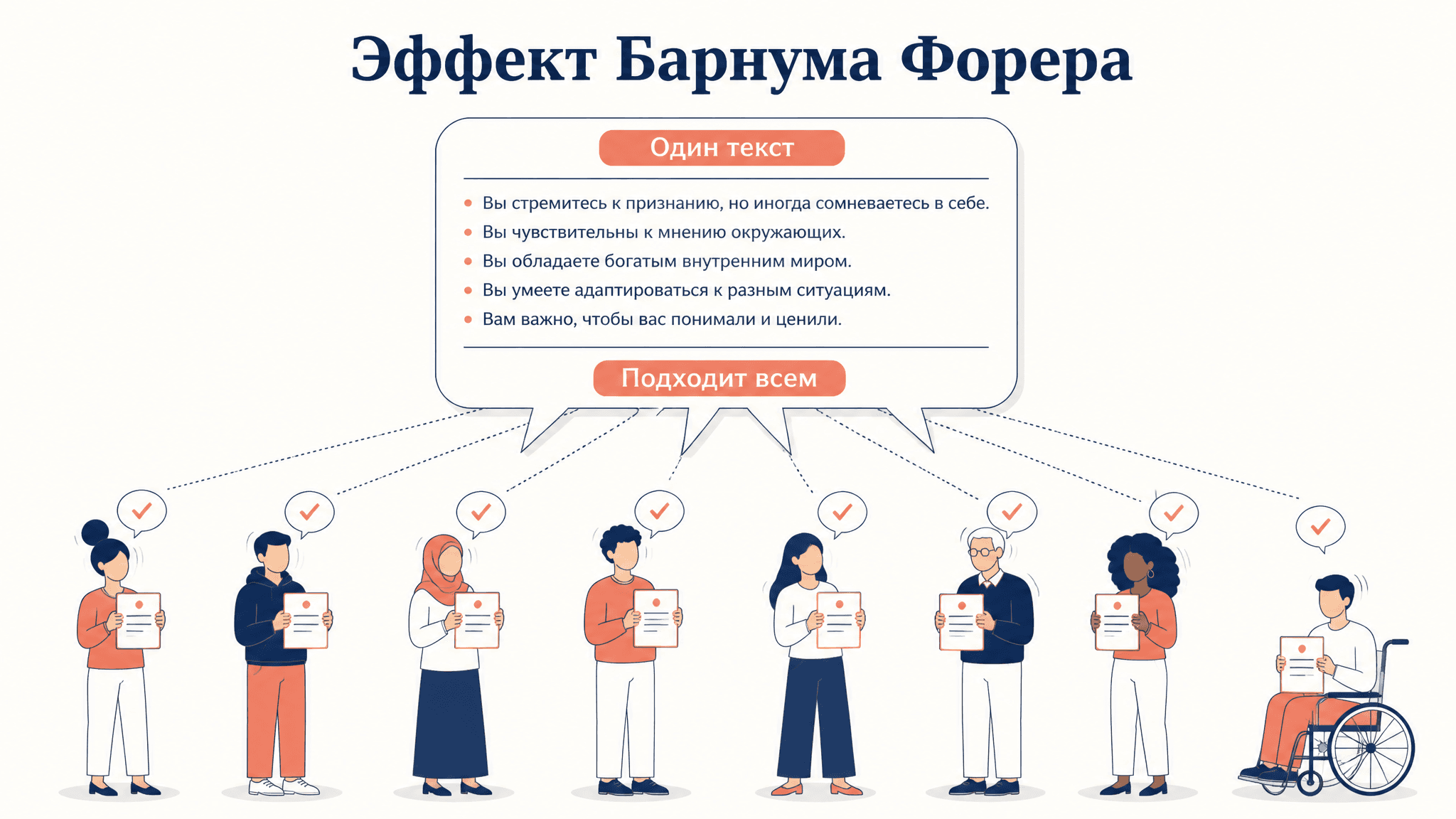 Эффект Барнума Форера: почему общее описание кажется точным