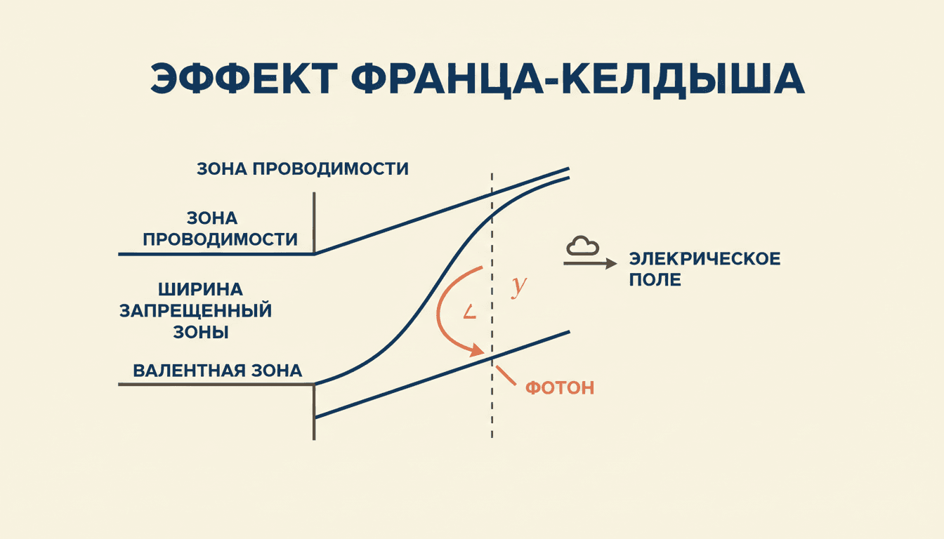 Эффект Франца-Келдыша: поглощение света в электрическом поле