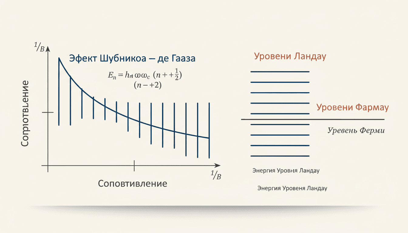 Эффект Шубникова и де Гааза: осцилляции в магнитном поле