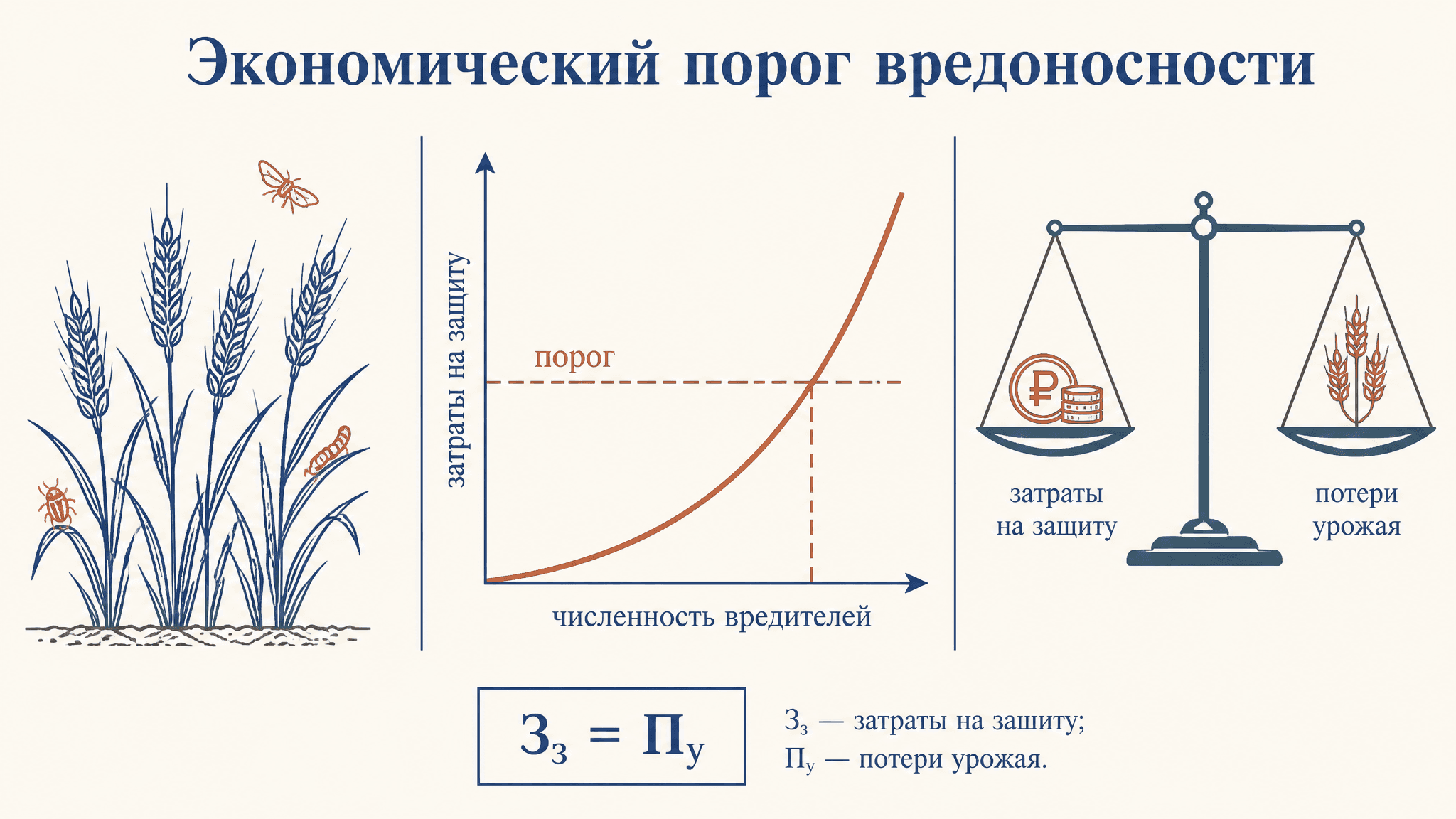 Экономический порог вредоносности вредителей: расчёт