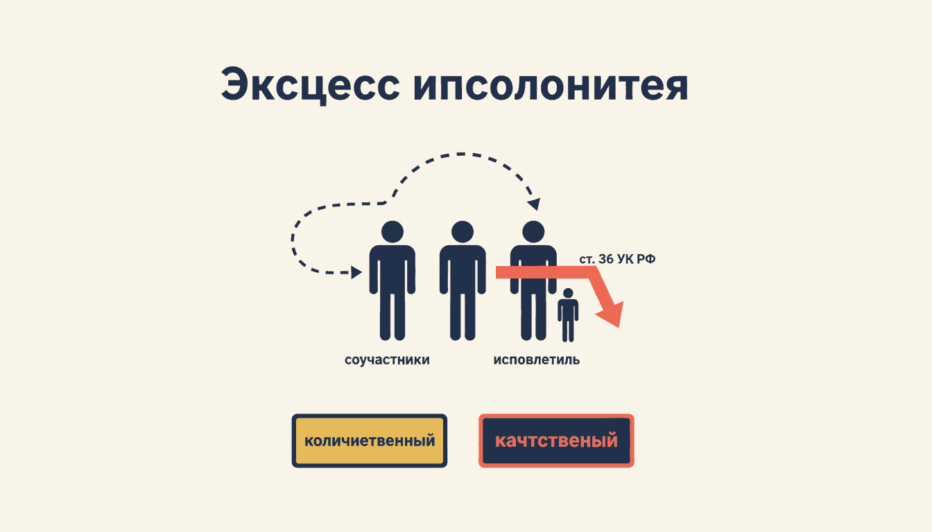Эксцесс исполнителя в уголовном праве: ст. 36 УК РФ