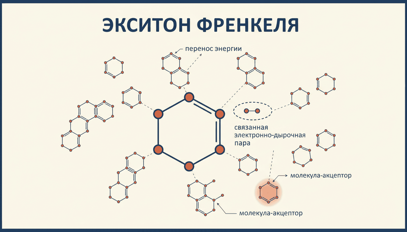 Экситон Френкеля: связанное состояние на одной молекуле