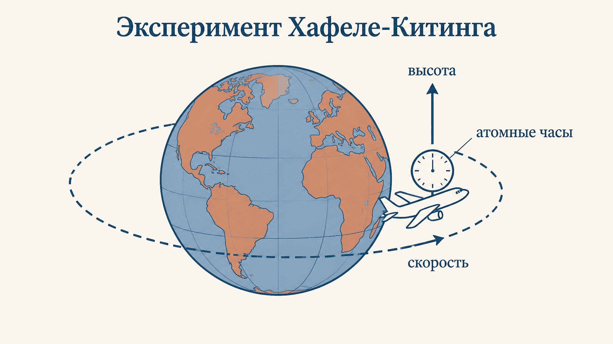 Эксперимент Хафеле-Китинга: часы на самолёте и СТО с ОТО