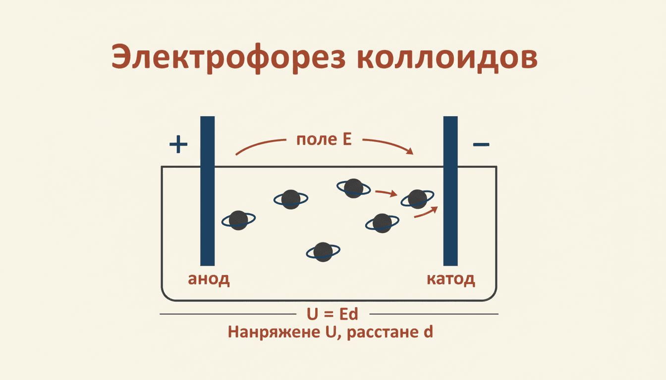 Электрофорез коллоидов: движение частиц в поле