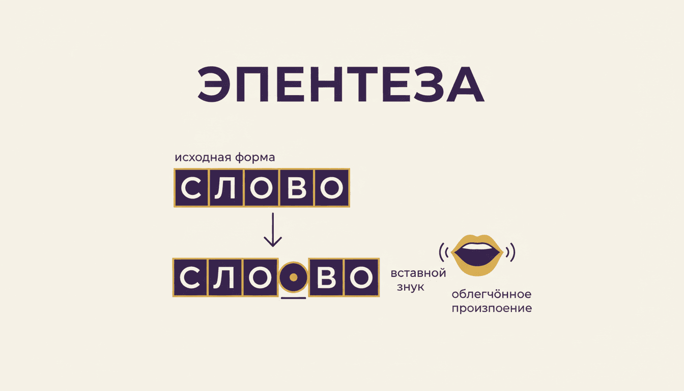Эпентеза: вставной звук в слове и почему он там появился