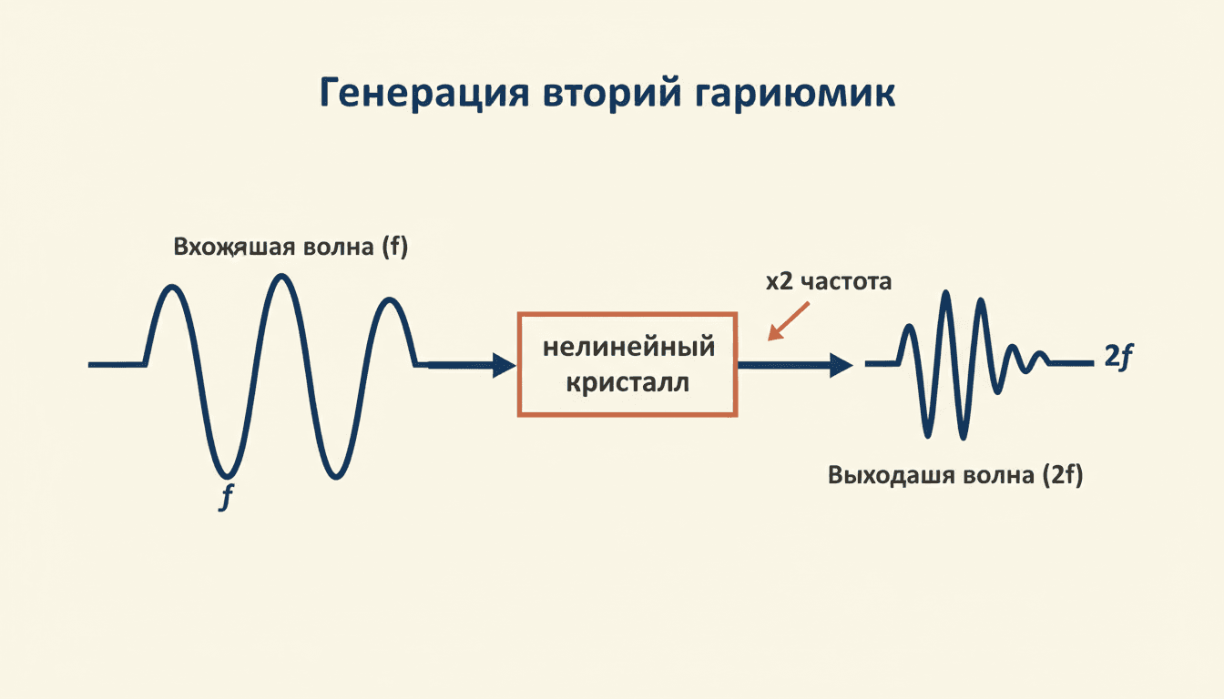 Генерация второй гармоники: нелинейная оптика и SHG