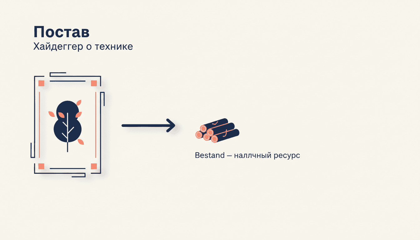 Gestell Хайдеггера: постав как сущность современной техники