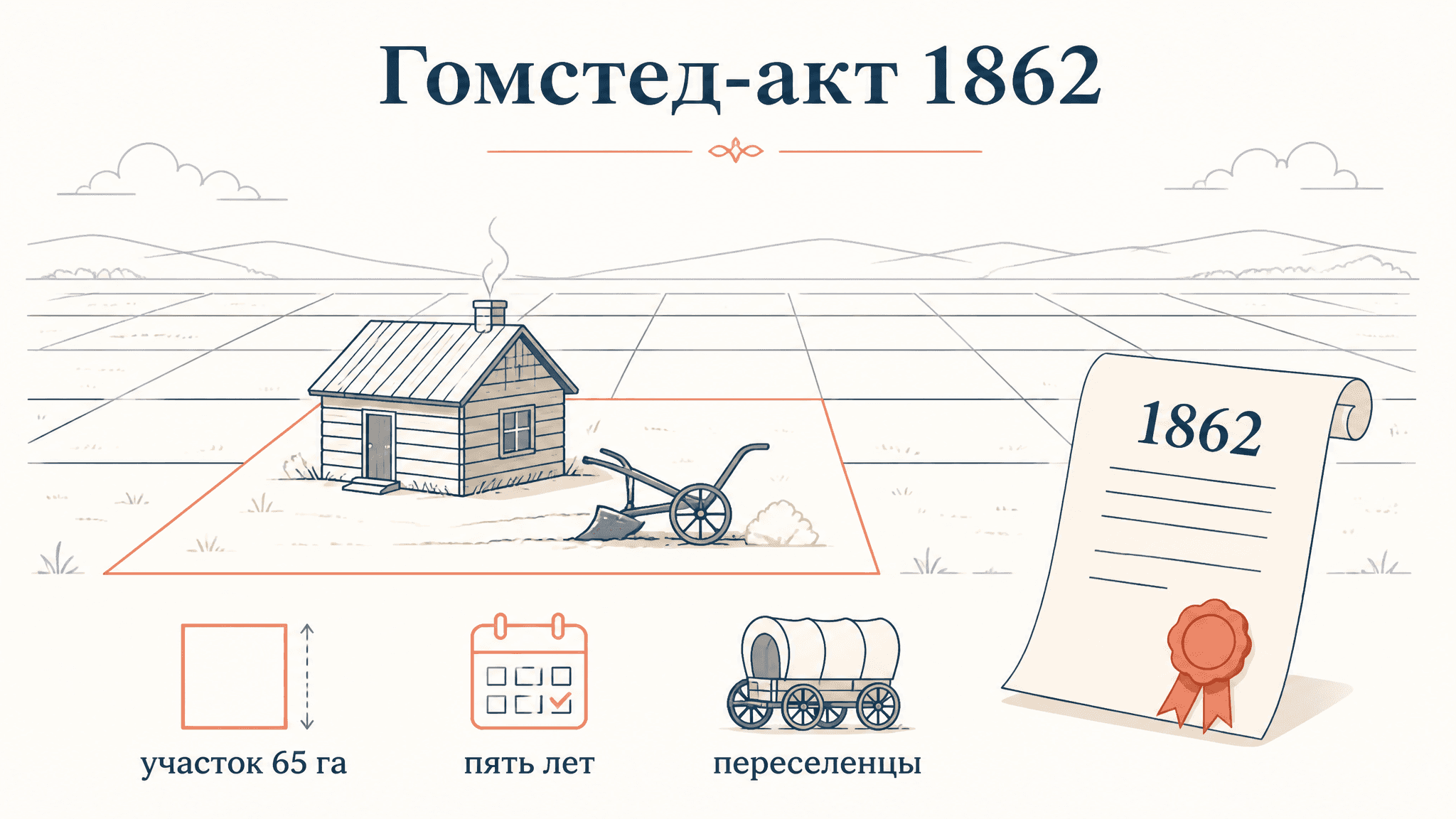 Гомстед-акт 1862: суть закона, условия и последствия