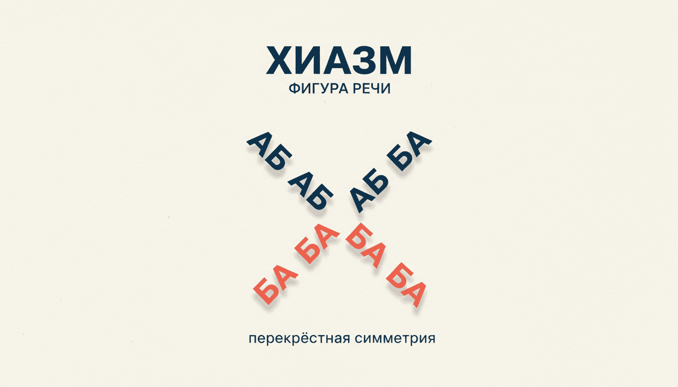 Хиазм как фигура речи: обратный параллелизм AB-BA в риторике