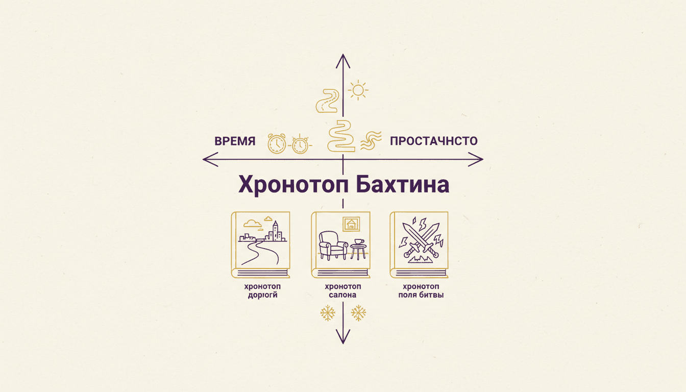 Хронотоп Бахтина: время-пространство в литературе и его типы