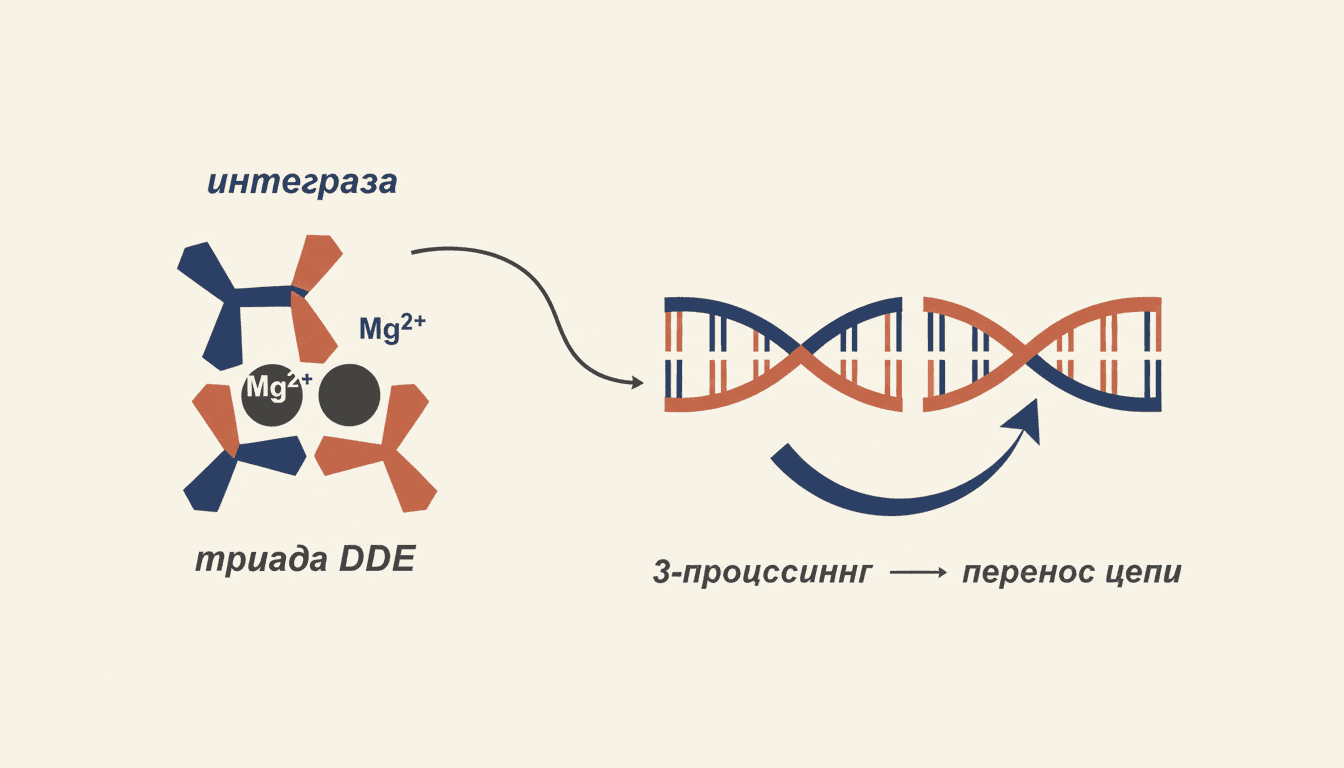 Интеграза ВИЧ: механизм встраивания ДНК и триада DDE