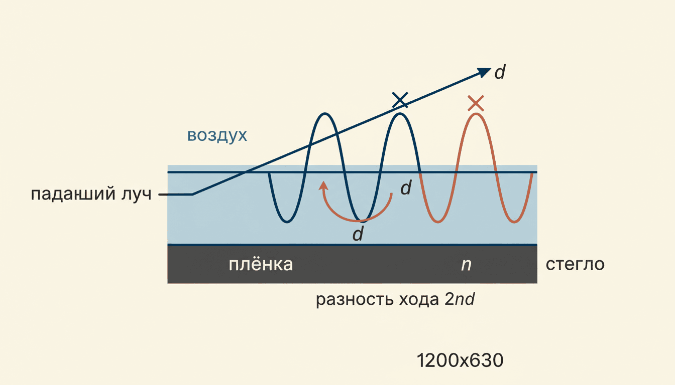 Интерференция тонких плёнок: просветление оптики