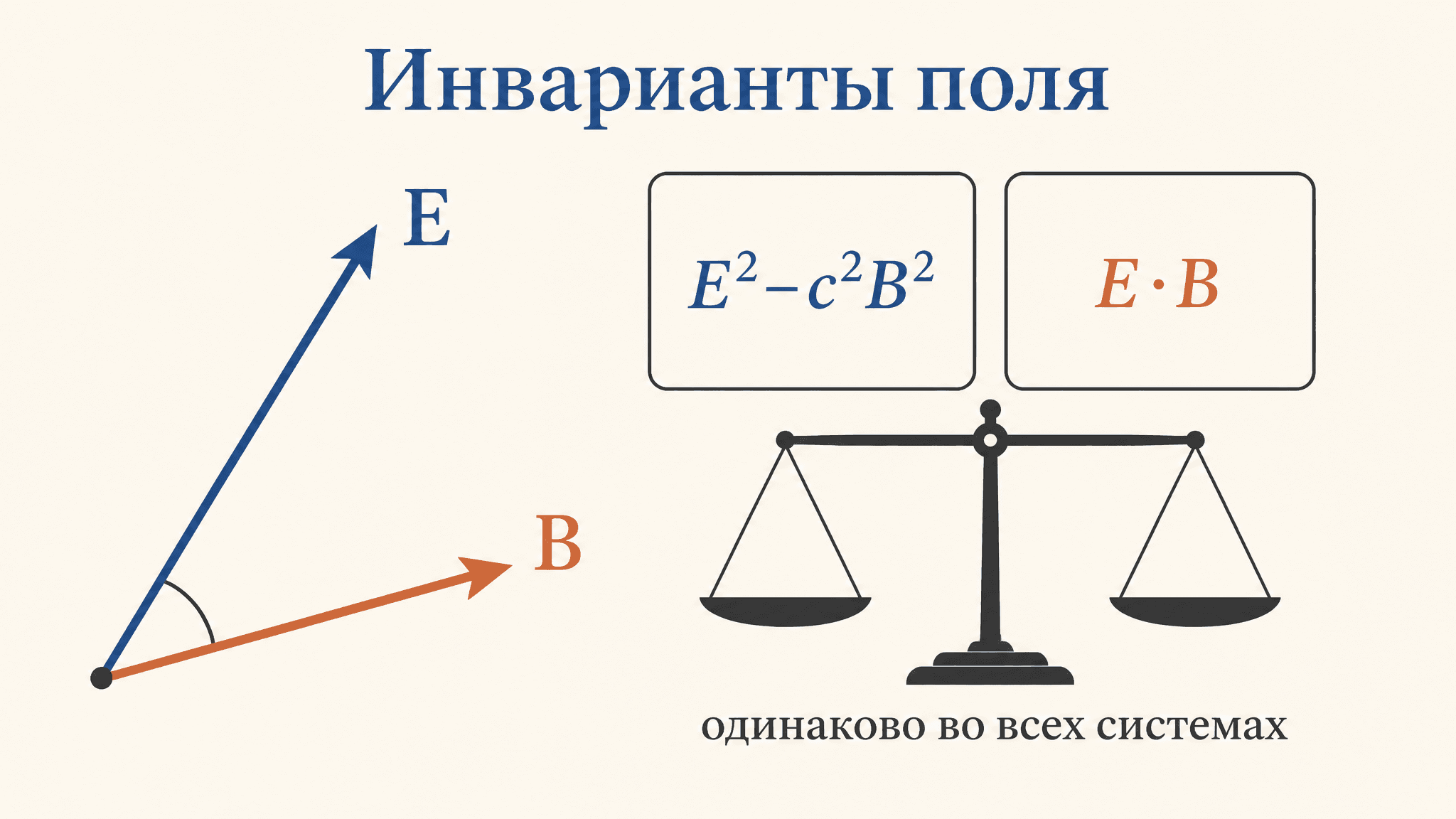 Инварианты электромагнитного поля: два скаляра Лоренца
