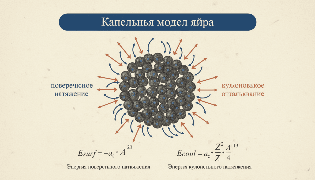Капельная модель ядра Бора: суть и формулы