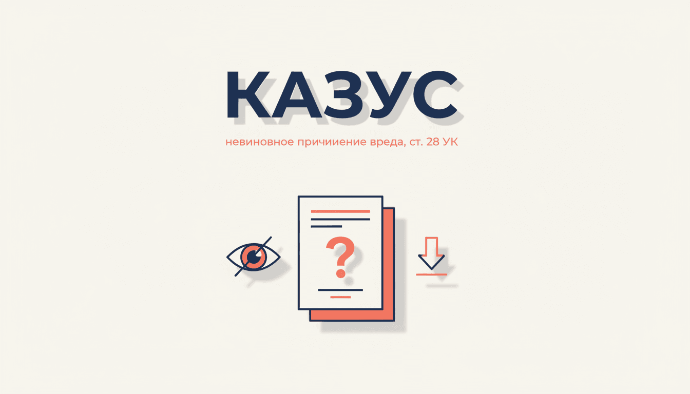 Казус в уголовном праве: ст. 28 УК РФ, разбор