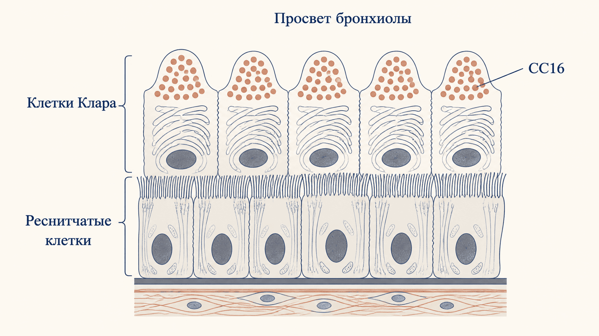 Клетки Клара: функции и роль в эпителии бронхиол