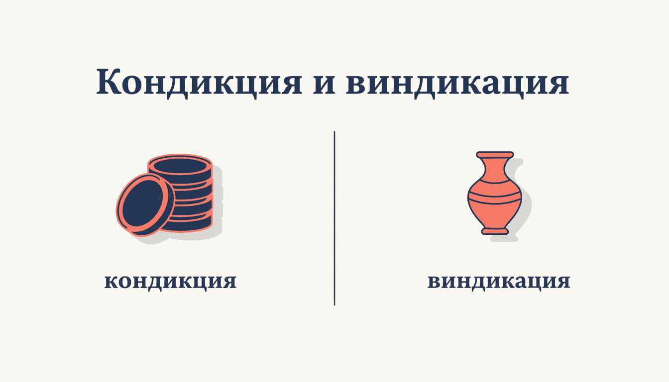 Кондикция и виндикация: различие по предмету и составу
