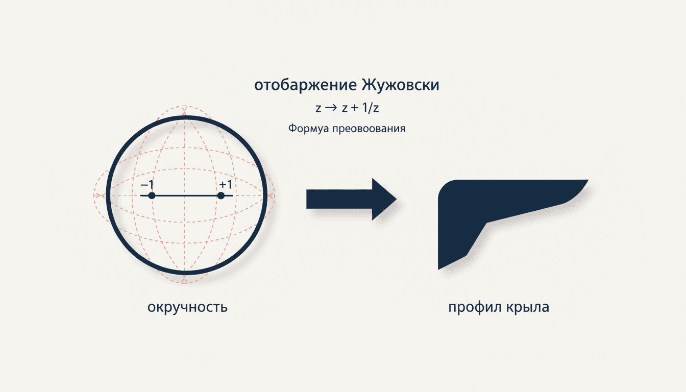 Конформное отображение Жуковского: профиль крыла