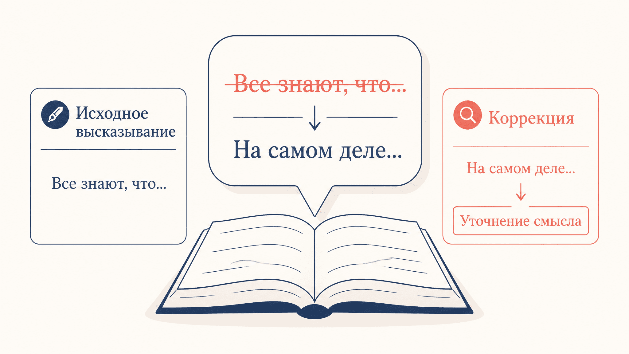 Коррекция - фигура речи: механизм и примеры
