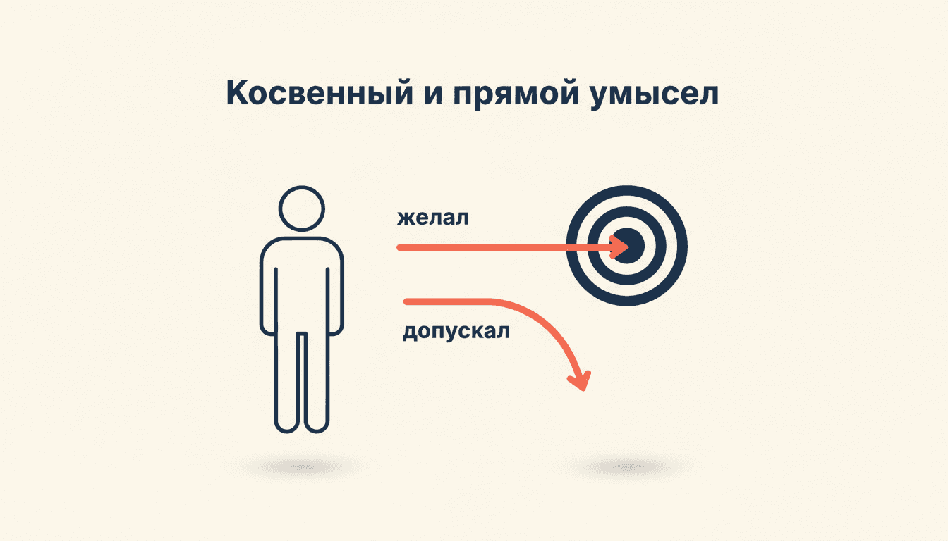 Косвенный умысел: отличие от прямого