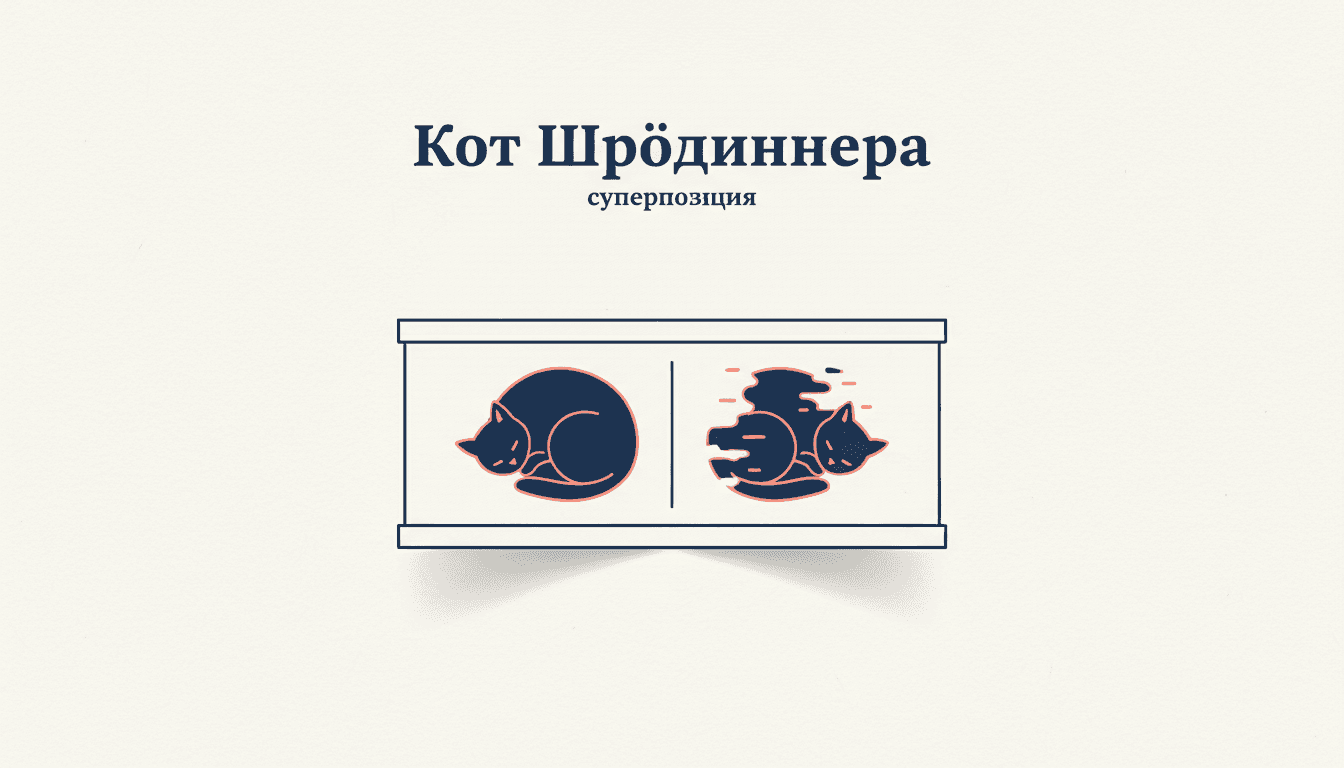 Кот Шрёдингера: суперпозиция и парадокс измерения