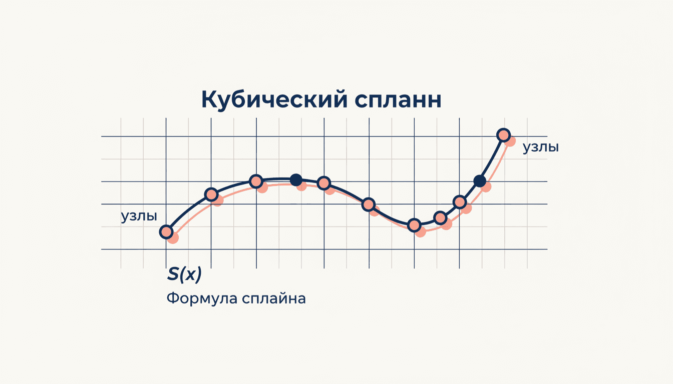 Кубический сплайн интерполяция: моменты и прогонка