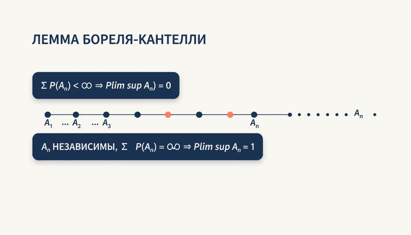 Лемма Бореля-Кантелли: формулировка и доказательство