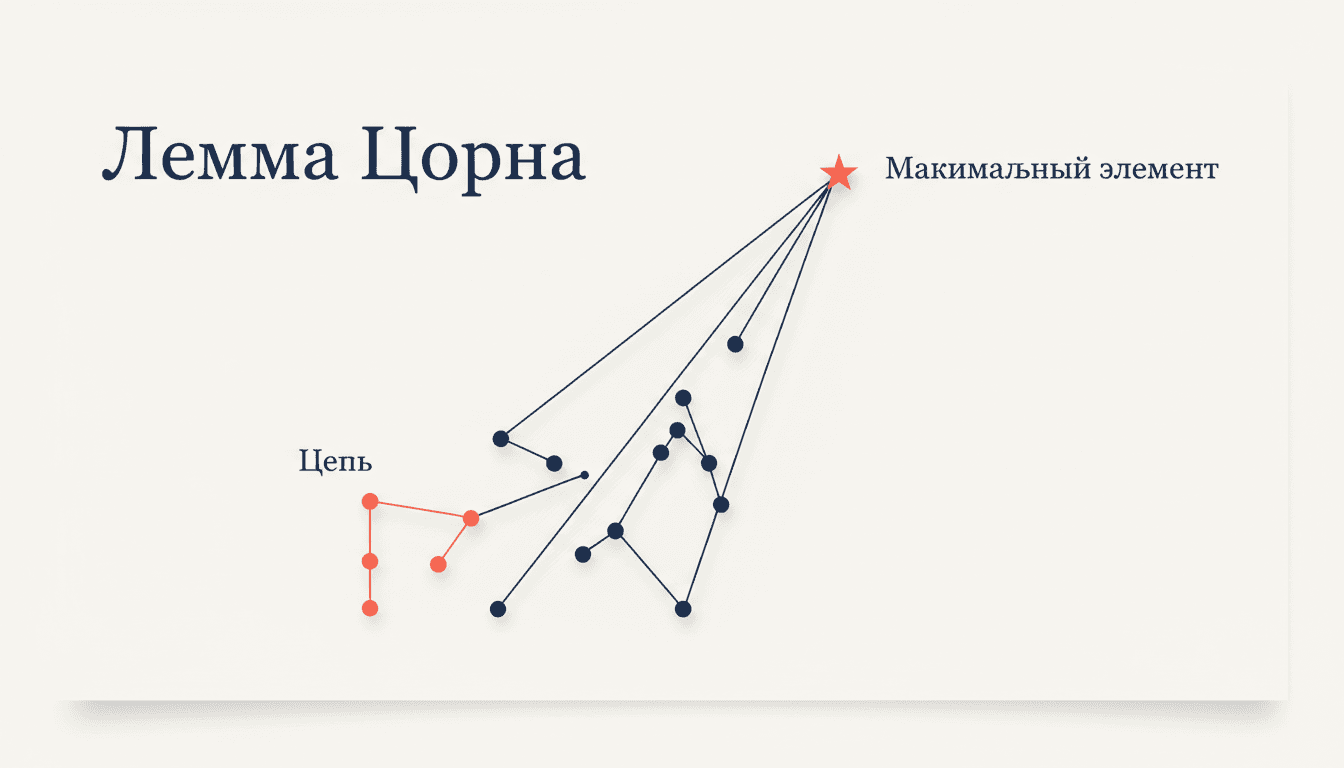 Лемма Цорна: максимальный элемент и аксиома выбора