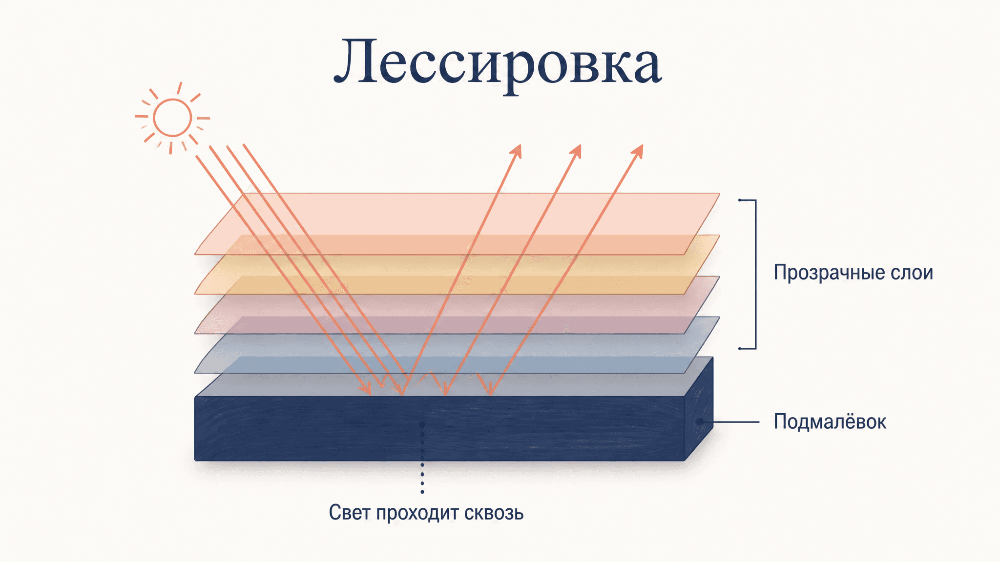 Лессировка в масляной живописи: техника прозрачных слоёв