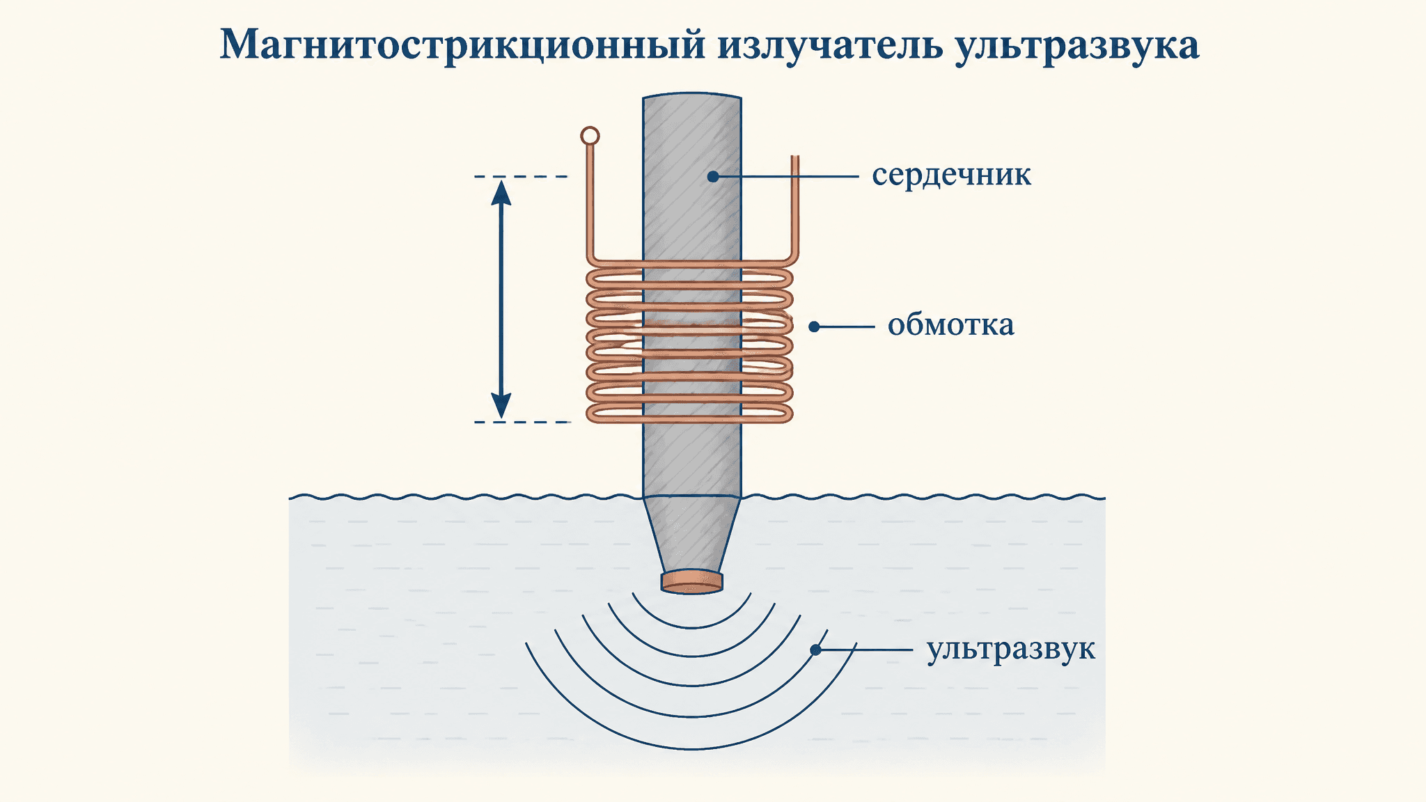 Магнитострикционный излучатель ультразвука: как он работает