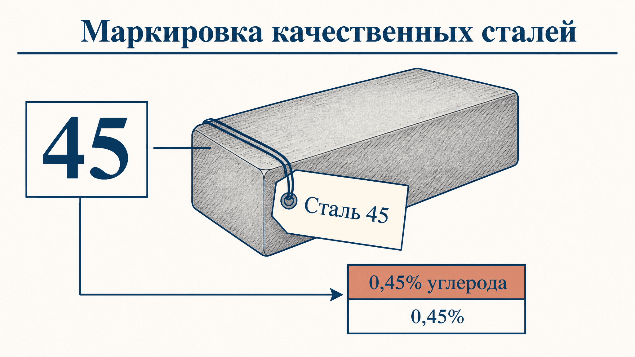 Маркировка качественных сталей: разбор Стали 45