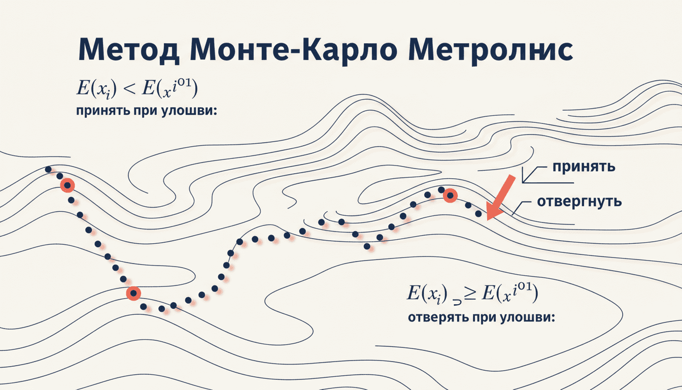 Метод Монте-Карло Метрополис: схема, баланс, сходимость