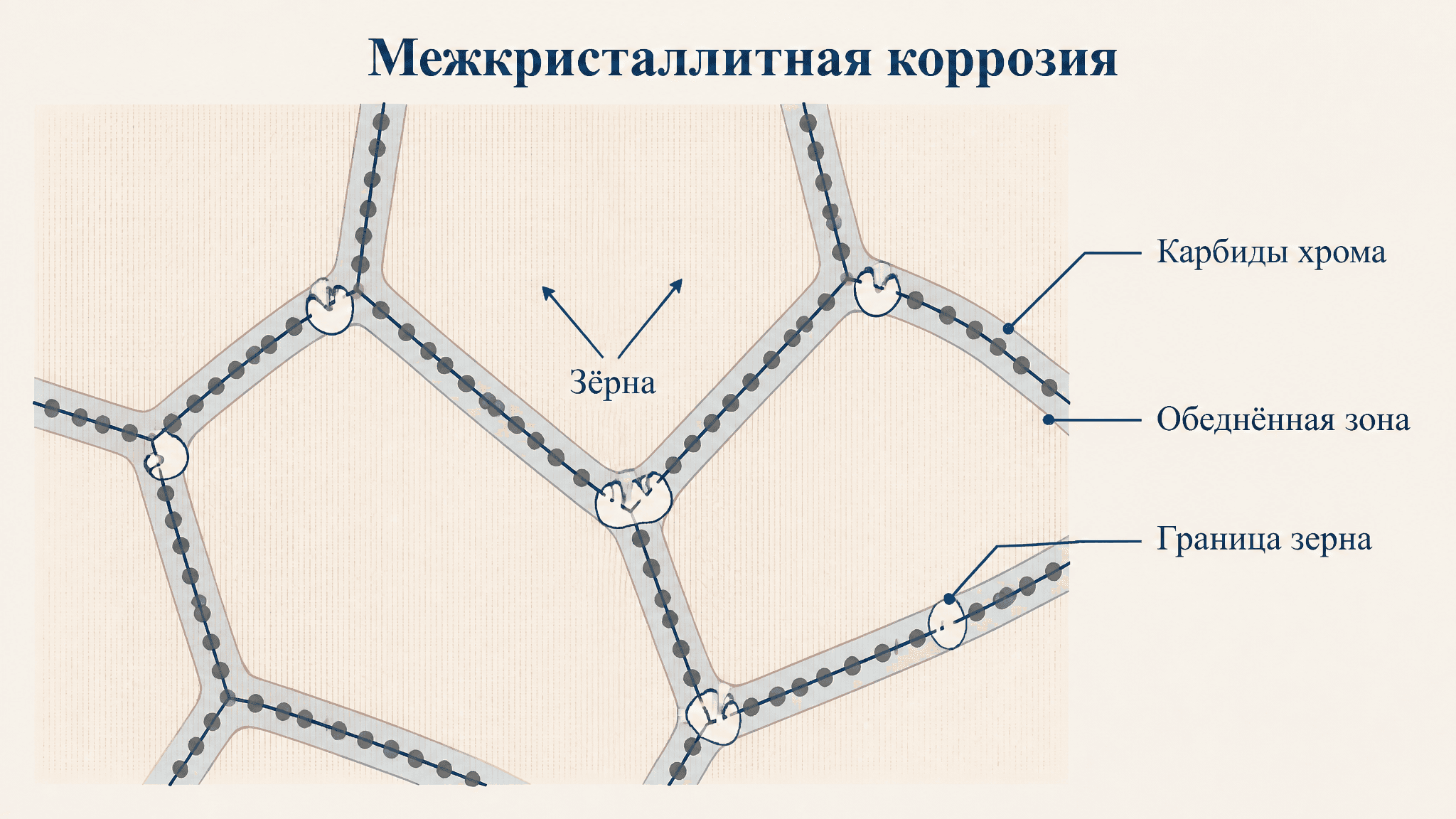 Межкристаллитная коррозия нержавеющей стали
