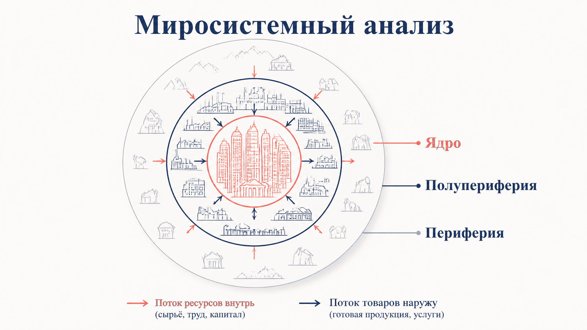 Миросистемный анализ Валлерстайна: ядро и периферия