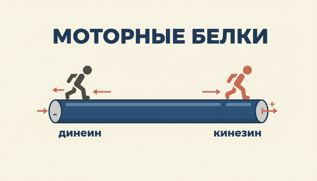 Моторные белки динеин и кинезин: транспорт по микротрубочкам