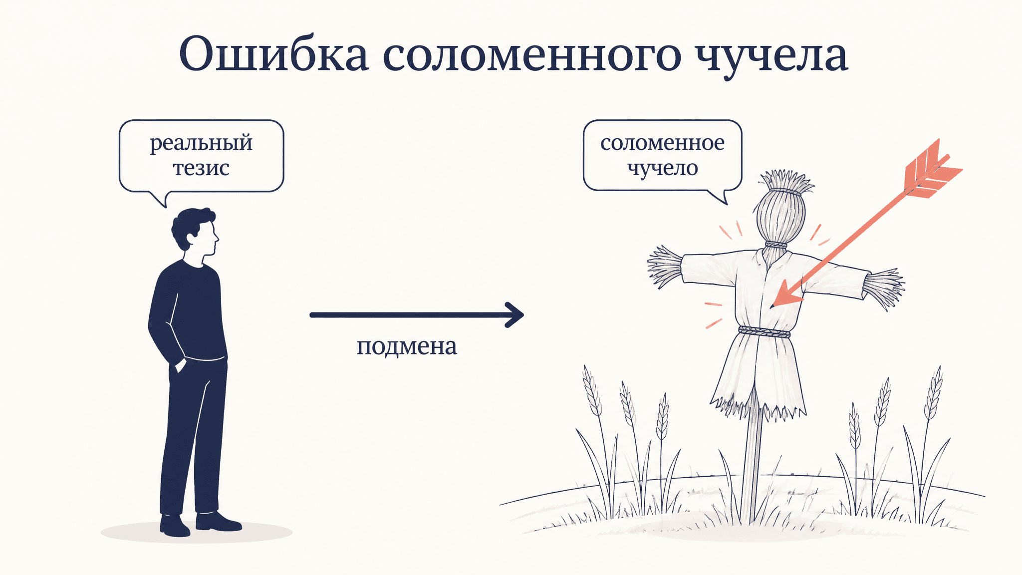 Ошибка соломенного чучела: подмена тезиса в споре
