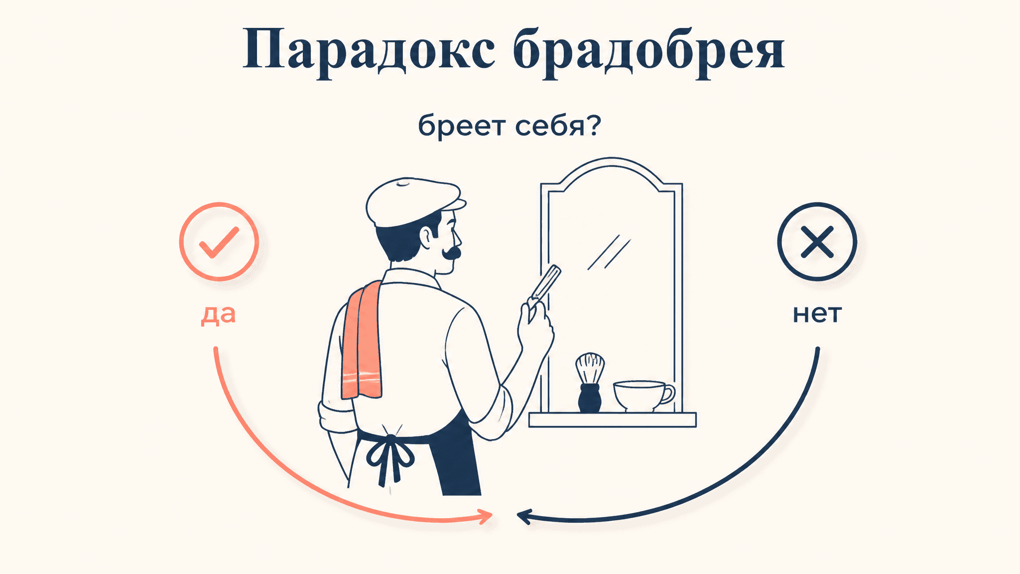Парадокс брадобрея: формулировка и решение