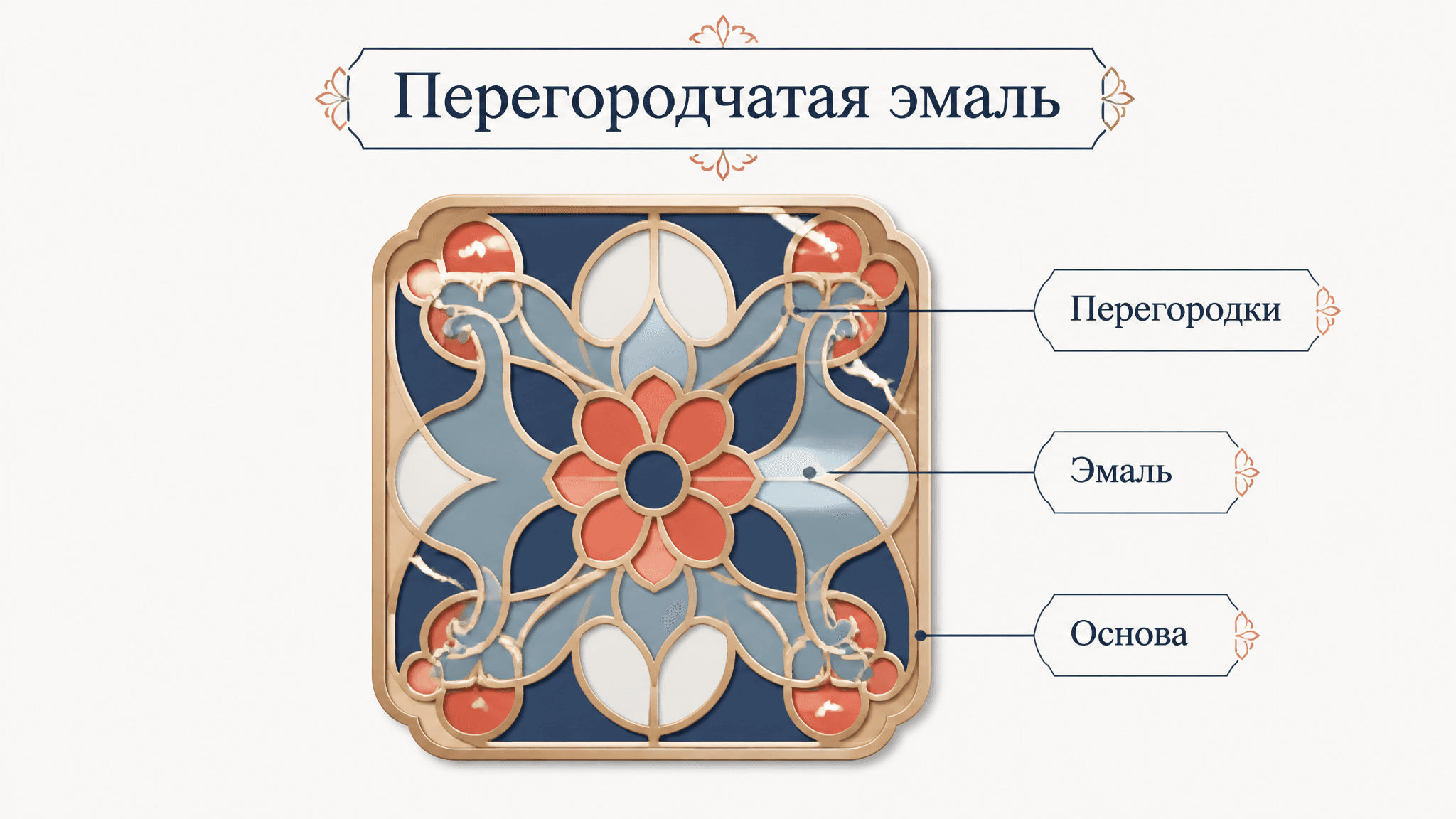 Перегородчатая эмаль клуазоне: техника и история