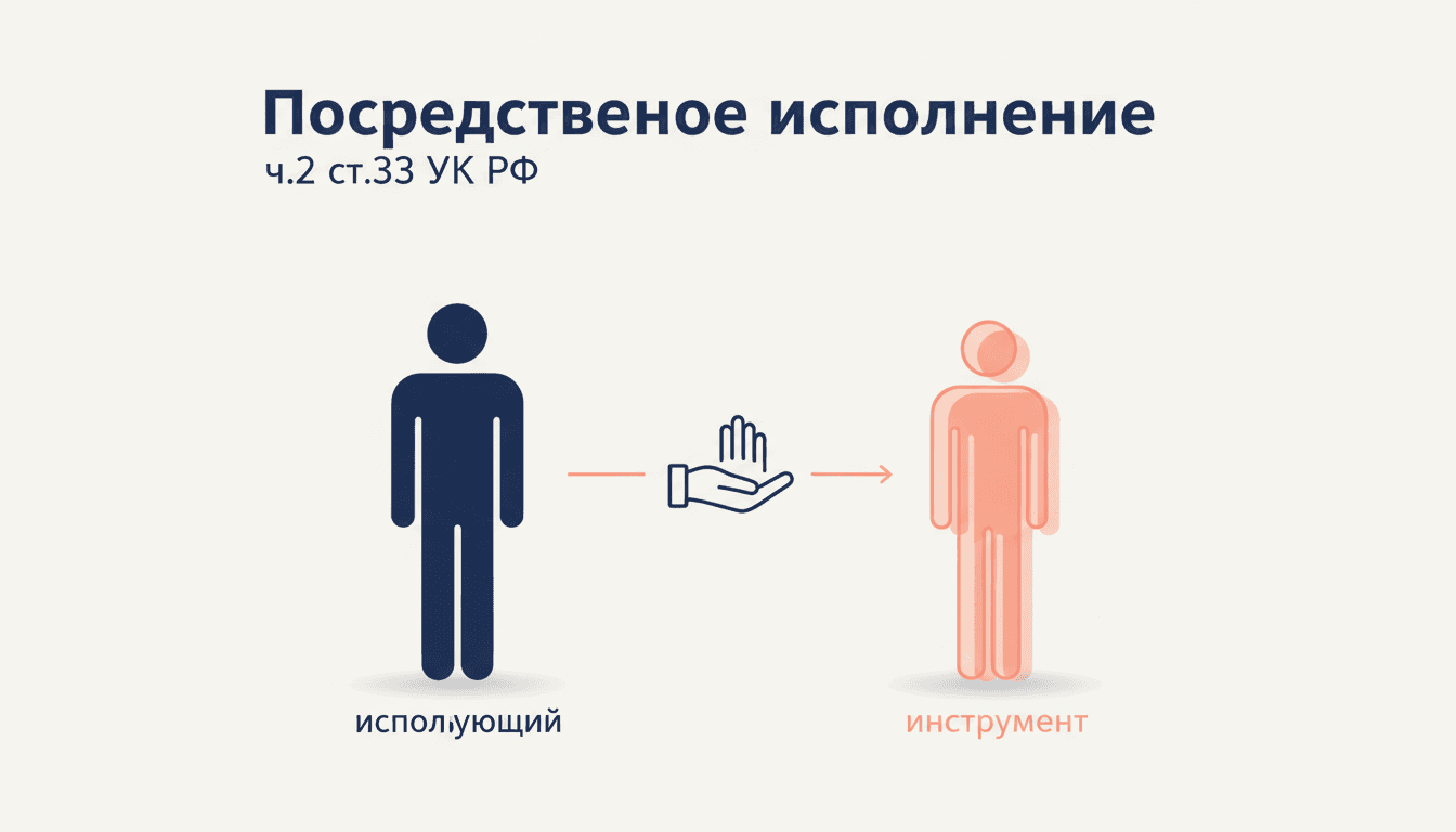 Посредственное исполнение в УК РФ