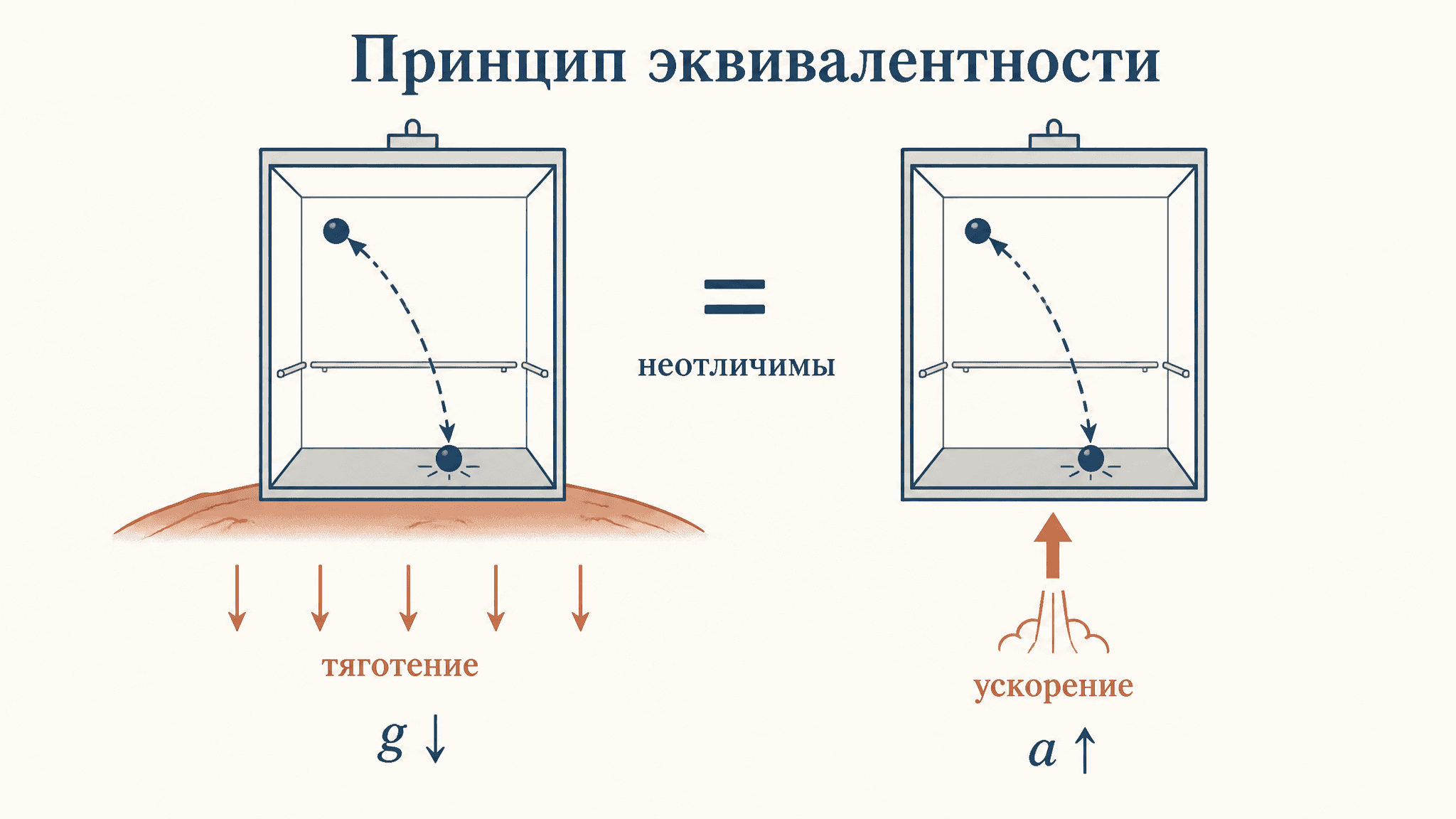 Принцип эквивалентности Эйнштейна: ускорение и гравитация