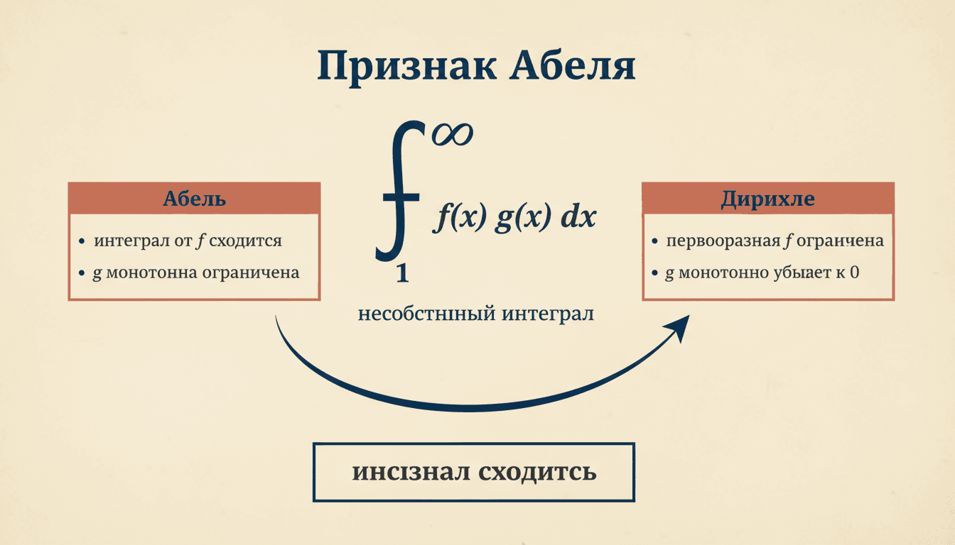 Признак Абеля для несобственных интегралов: применение