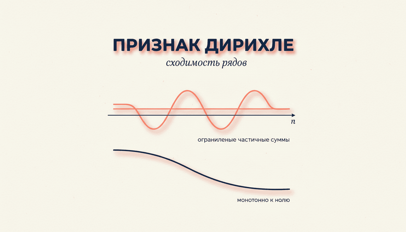 Признак Дирихле для рядов: формулировка и применение