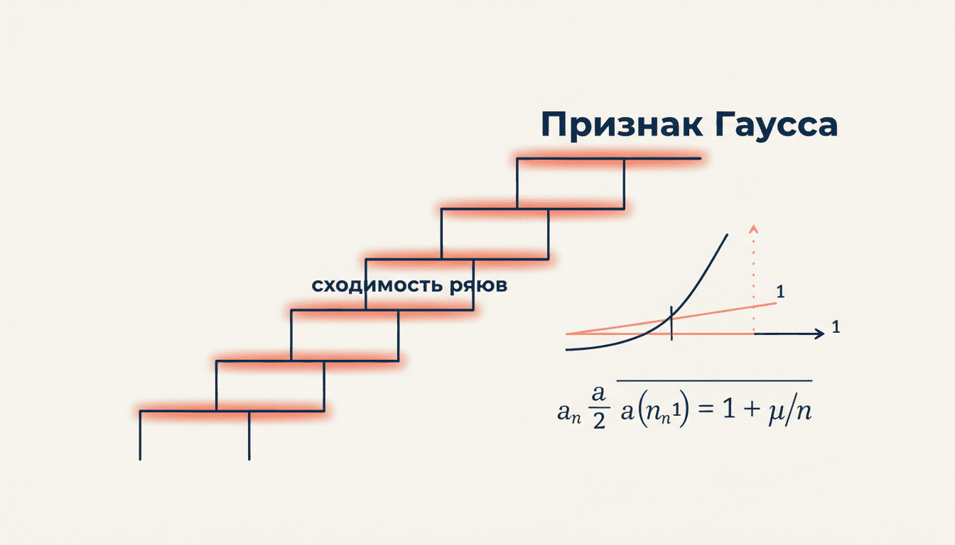 Признак Гаусса сходимости: формулировка и применение