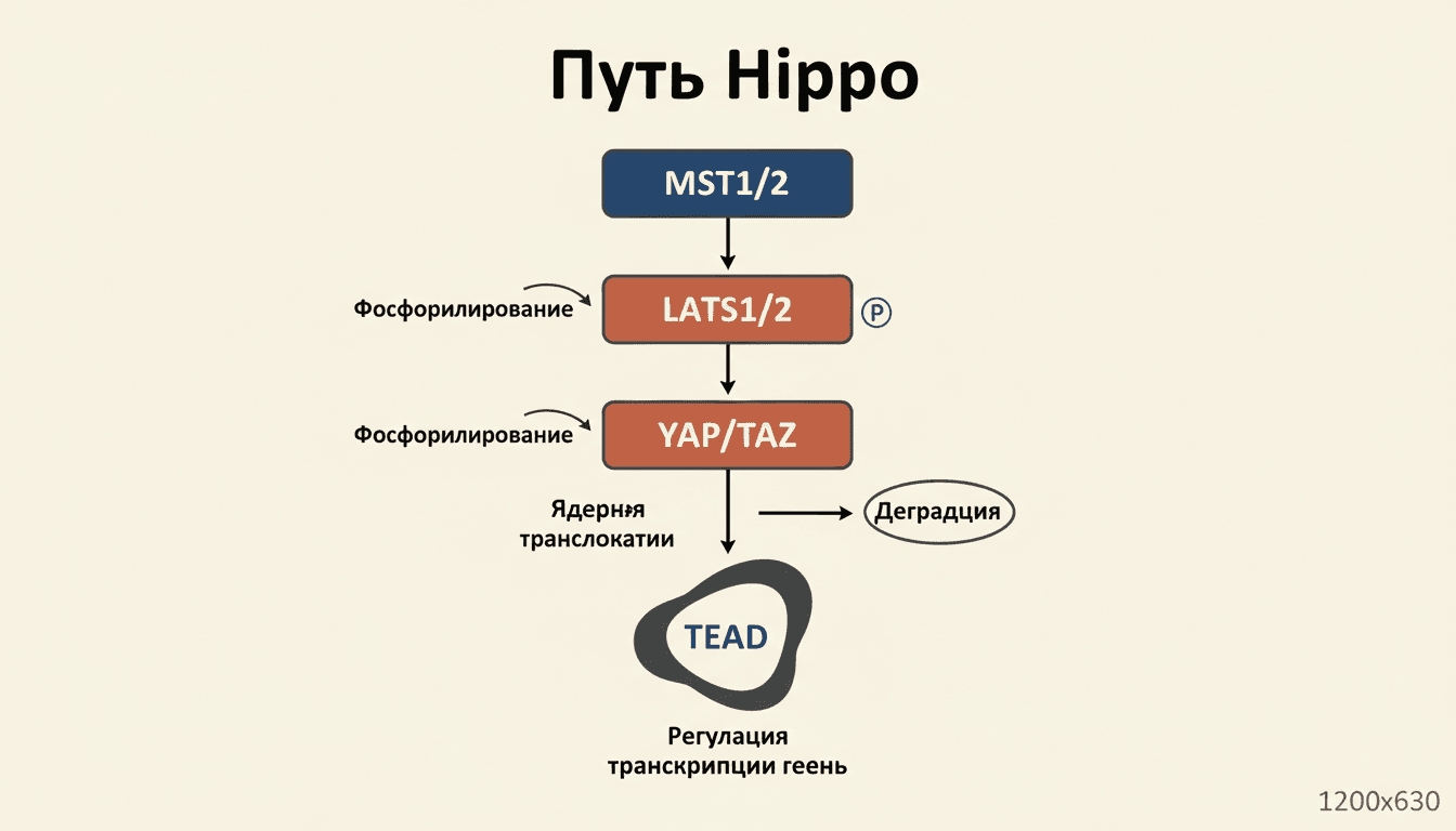 Путь Hippo сигнальный: каскад MST-LATS-YAP за 10 минут